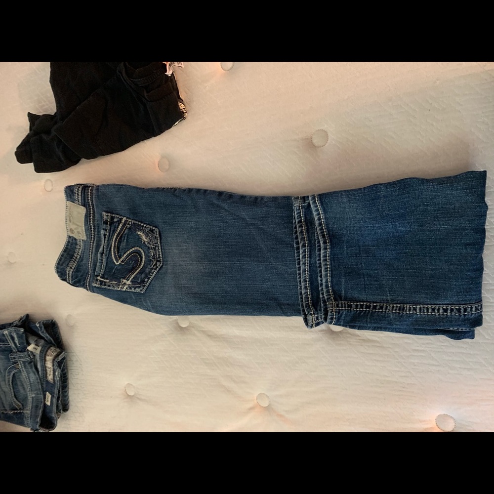 Women’s silver jeans like new